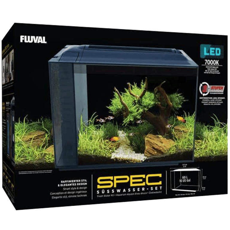 Spec Aquarium Kit, 16 US Gal / 60 L, Black - Fluval Aquatics Canada