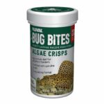 Bug Bites Algae Crisps fish food are formulated to address the natural, insect-based feeding habits of fish and include a balanced mix of premium proteins, vitamins and minerals for complete daily nutrition.