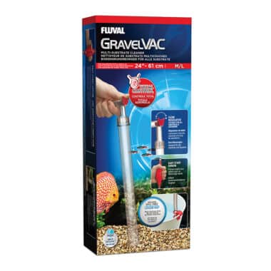 GravelVAC Multi-Substrate Cleaner (M/L) effectively traps dirt and debris and features a thumb-operated flow regulator allows you adjust speed as you clean
