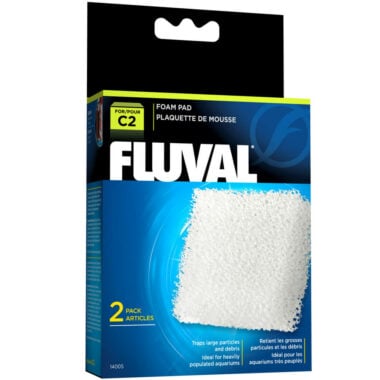Fluval Foam Pad is Designed for use with the Fluval C2 Power Filter, the C2 Foam Pad is highly porous and features a large surface area to traps large particles and debris from your aquarium.