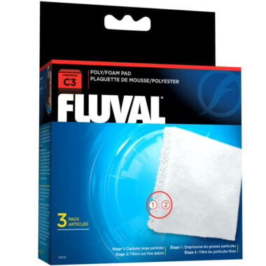 Fluval Poly/Foam Pad is Designed for use with the Fluval C3 Power Filter, the C3 Poly/Foam Pad effectively performs two stages of mechanical filtration.