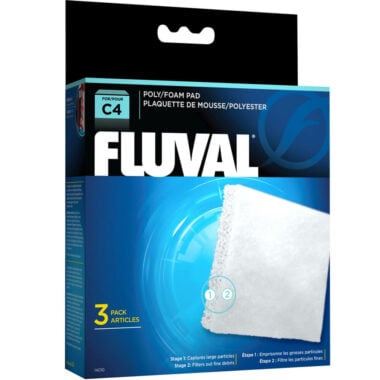 Fluval Poly/Foam Pad is Designed for use with the Fluval C4 Power Filter, the C4 Poly/Foam Pad effectively performs two stages of mechanical filtration.