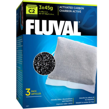 Fluval Activated Carbon is Designed for use with the Fluval C2 Power Filter, C2 Activated Carbon improves water clarity by effectively eliminating odors, discoloration and impurities.