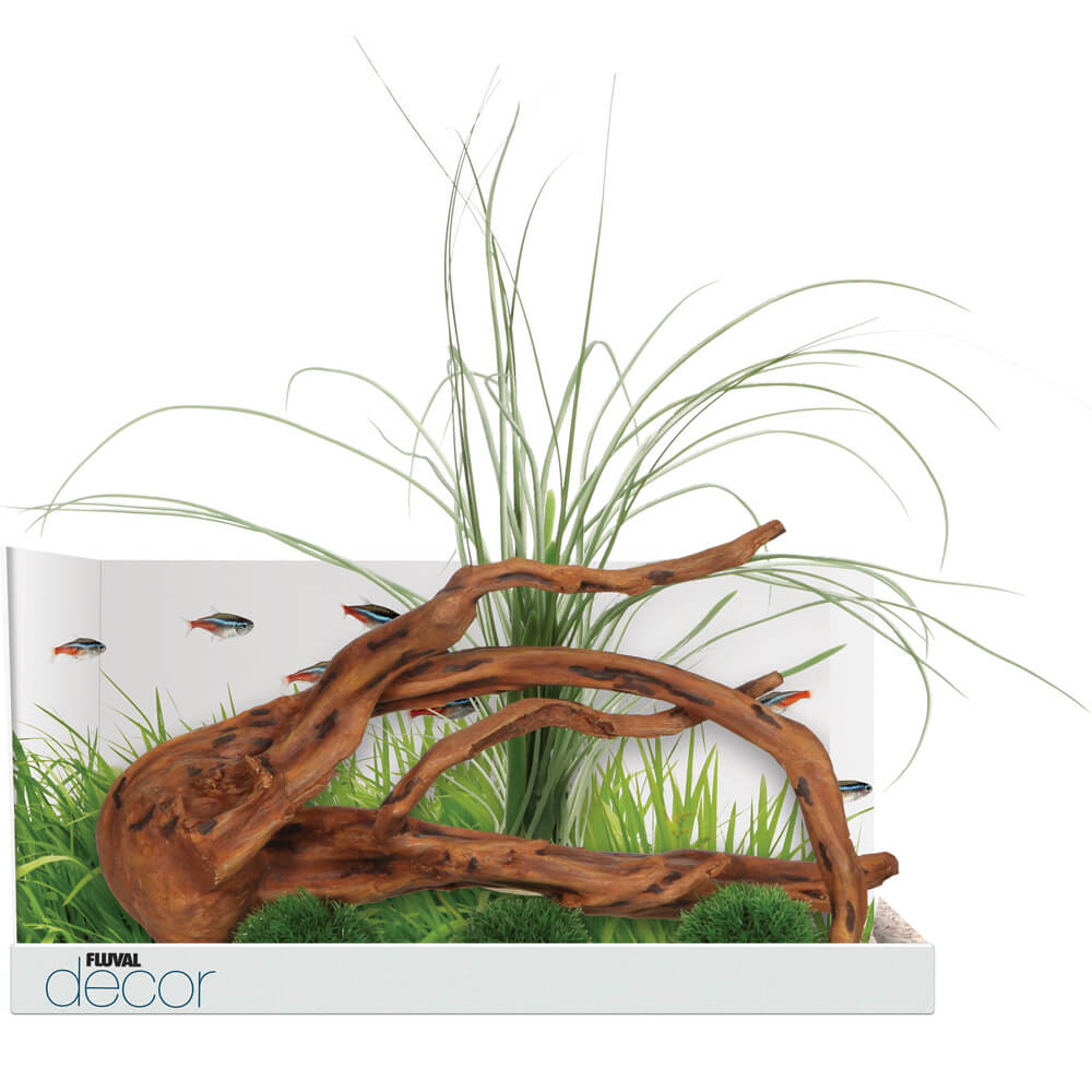 This ensemble of aquarium ornaments is designed to blend in naturally in your aquarium. The kit includes lifelike replicas of driftwood, an aquatic plant, and moss stones that all look like the real thing. Designed with attention to detail, these stunning ornaments will add an interesting visual accent to your aquarium.