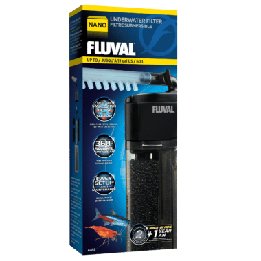 Fluval Nano Aquarium Filter is Designed for aquariums up to 15 US Gal / 60 L, the Nano Aquarium Filter makes an ideal choice for hobbyists looking to keep small fish species.