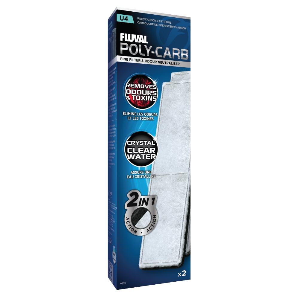 Polycarbon Cartridges 4 x Compatible Fluval U4 Foams 170g Compatible Biomax 