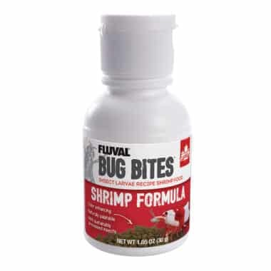 Bug Bites Shrimp Micro Granules fish food are formulated to address the natural, insect-based feeding habits of fish and include a balanced mix of premium proteins, vitamins and minerals for complete daily nutrition.