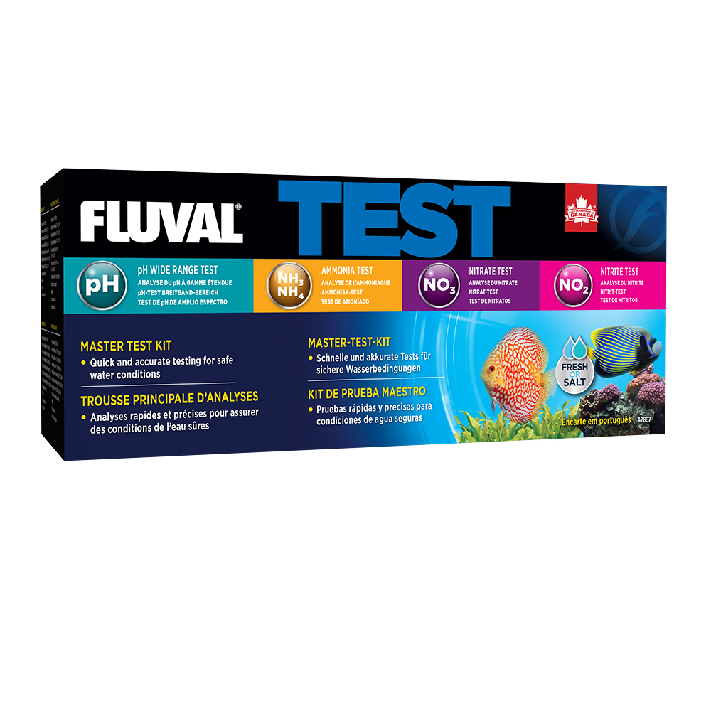 viool optocht correct Fluval Mini Master Test Kit (PH, Ammonia, Nitrate, Nitrite)