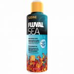Fluval Iodine effectively offsets the ongoing depletion of iodine caused by protein skimming, coral growth, coralline algae growth and oxidizing interactions.