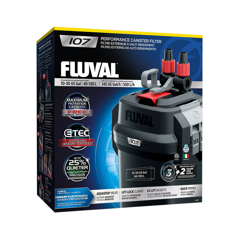 FLUVAL 107 550l/h 10w FILTRO EXTERIOR ACUARIOS FILTRACIÓN COMPLETA PECERA EXTERN 
