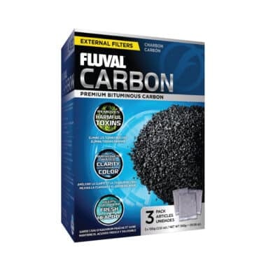 This premium, Fluval Carbon is low-ash and highly porous carbon is highly effective at removing heavy metals, odors, discolorations, organic contaminants and pollutants from aquarium water.