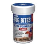 Fluval Bug Bites Betta Flakes are an Insect Larvae based Fish Food that are formulated to address the natural, insect-based feeding habits of fish and include a balanced mix of premium proteins, vitamins and minerals for complete daily nutrition.