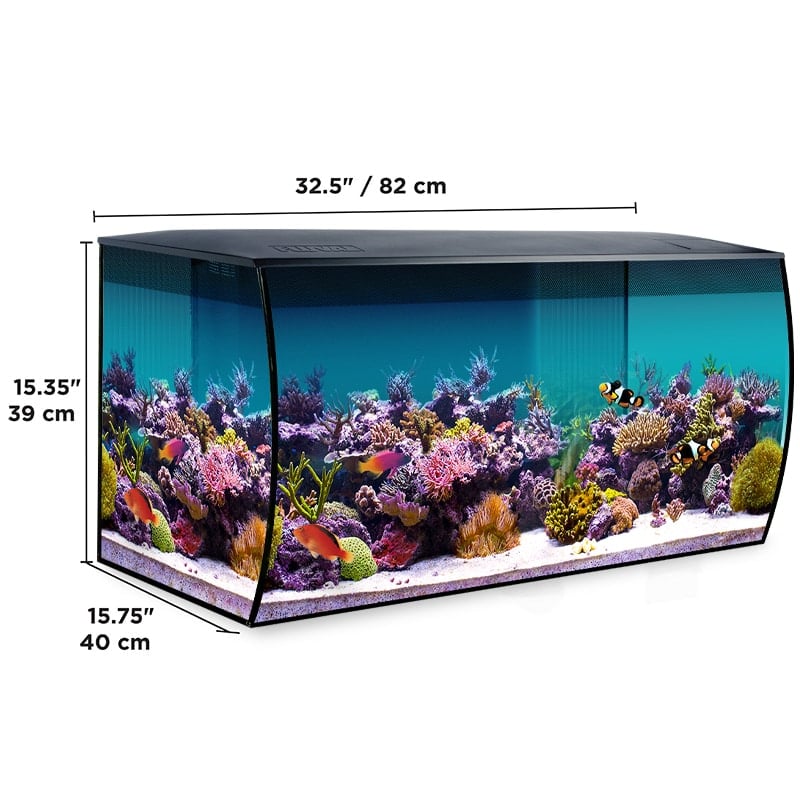 Flex Aquarium Kit, 32.5 US Gal / 123 L, Black - Fluval USA
