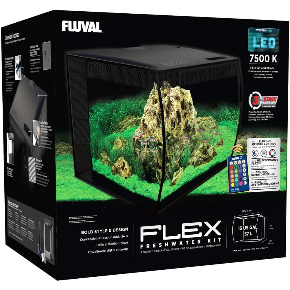 Flex Aquarium Kit, 15 US Gal / 57 L, Black
