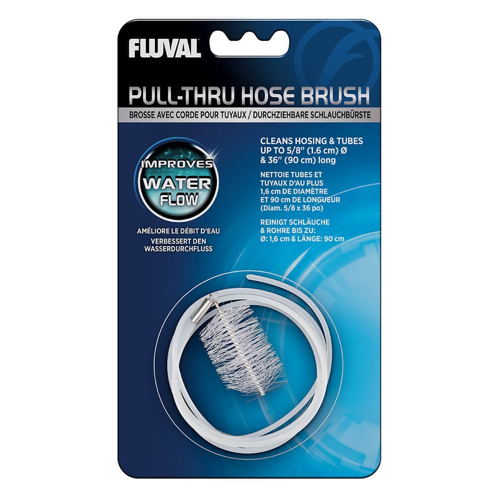 As part of Fluval’s complete line of cleaning accessories, the Pull-Thru Hose Brush is ideal for keeping all filter hoses and tubes clear for maximum water flow.