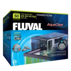 Fluval AquaClear 50 Power Filter with Media, 20-50 US Gal / 76-190 L