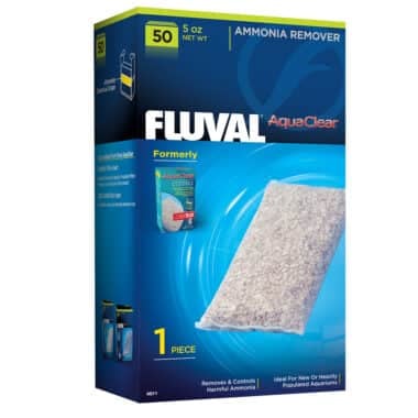Fluval AquaClear 50 Ammonia Remover is ideal for new or heavily populated freshwater aquariums. It removes and controls harmful ammonia and nitrite, creating a healthy aquatic environment. Controlling ammonia levels is critical for reducing stress on fish. Exclusively designed for use in the Fluval AquaClear 50 Power Filter. Single pack.